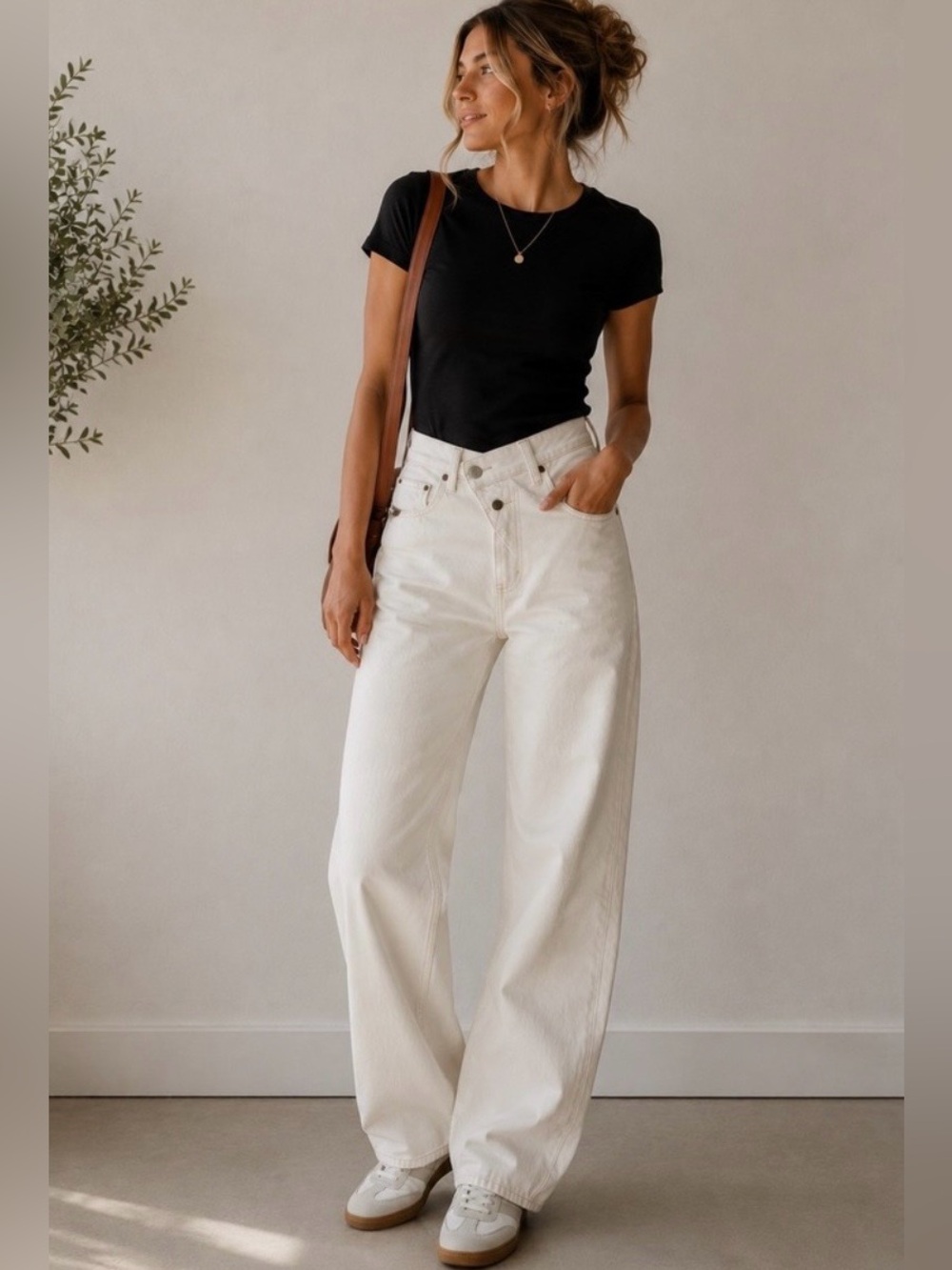 AGOLDE Criss Cross Jeans High Rise Organic Cotton White Size 23